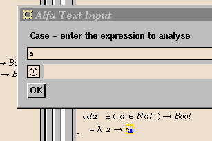 [Entering an expression for case analysis]