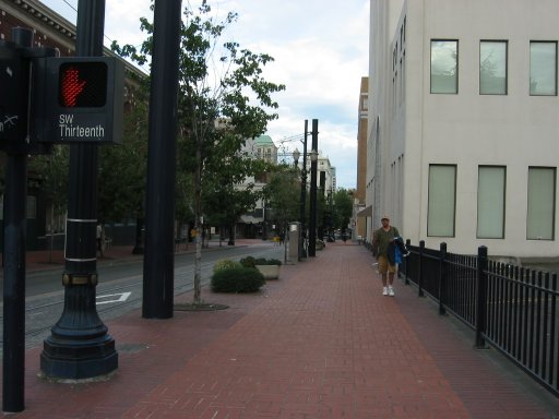 [SW 13th Ave & SW Morrison St looking east]