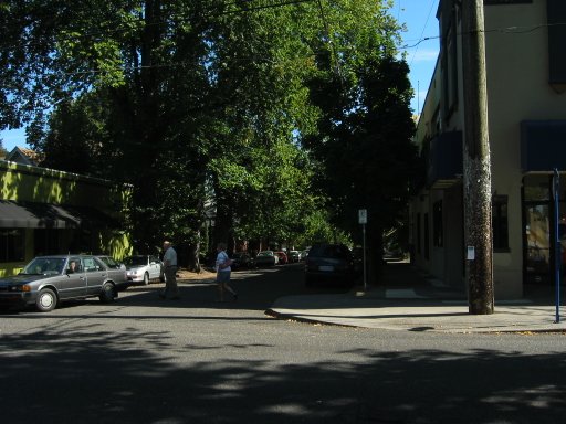[NW 21st Ave & NW Irving St looking east]
