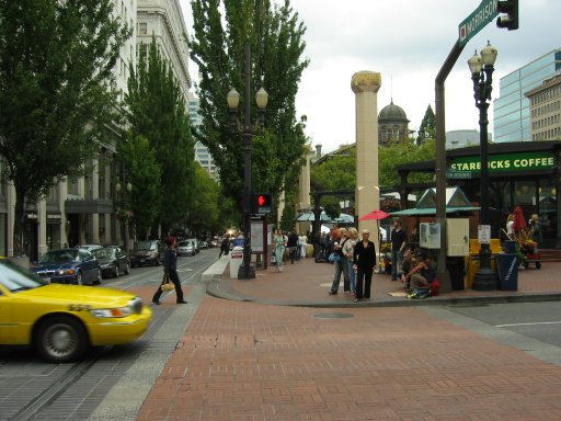 [SW Broadway & SW Morrison St looking east]