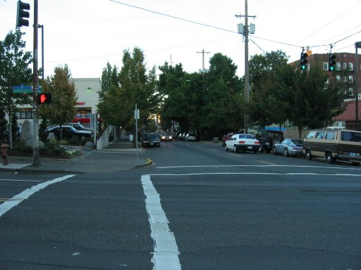[NW 21st Ave & W Burnside St looking north]