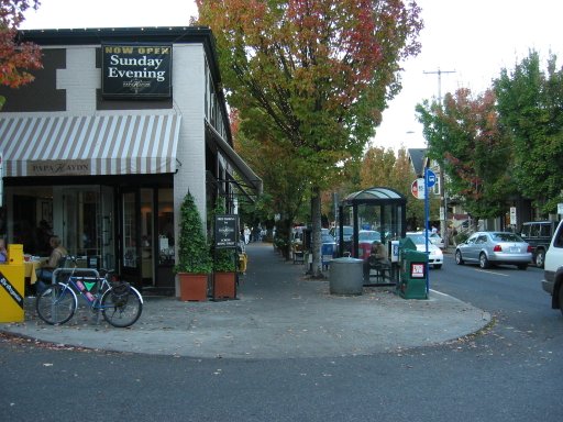 [NW 23rd Ave & NW Irving St looking north]