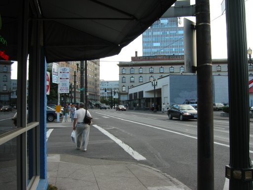 [SW 10th Ave & W Burnside St looking south]