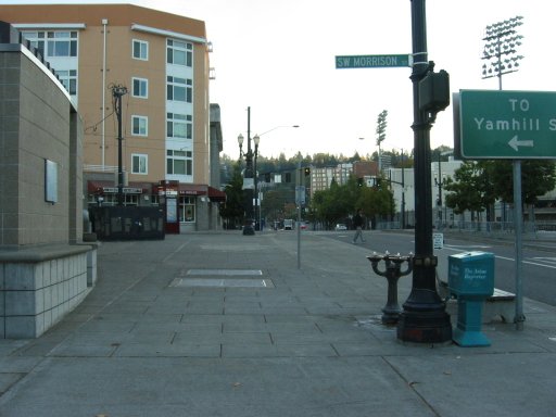 [SW 18th Ave & SW Morrison St looking south]