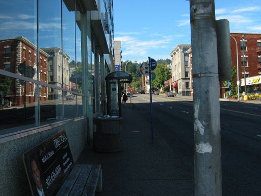 [NW 21st Ave & W Burnside St looking west]