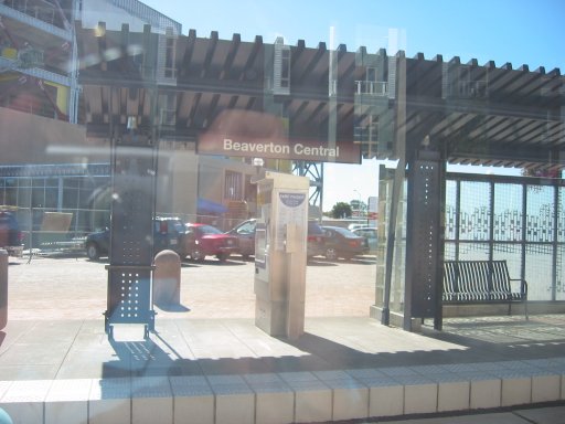 [Beaverton Central MAX Station looking south]