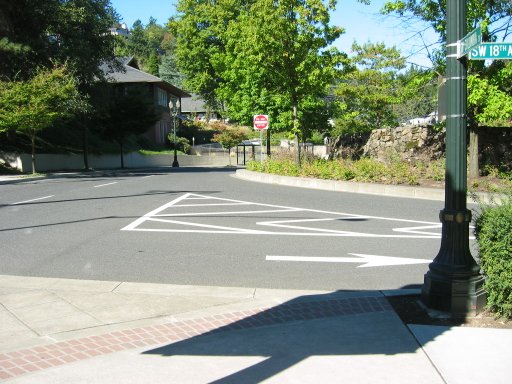 [SW 18th Ave & SW Columbia St looking west]