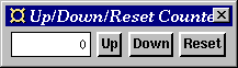 [Window dump of the Up/Down/Reset Counter]