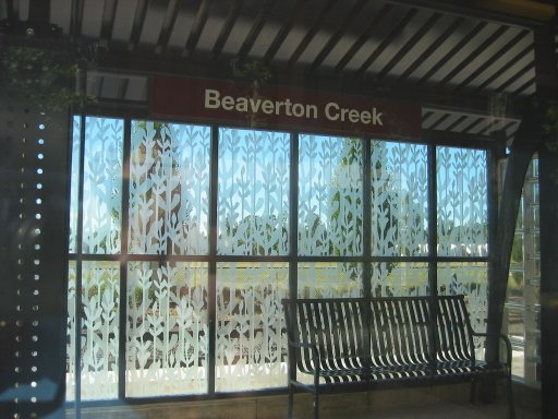 [Beaverton Creek MAX Station looking south]