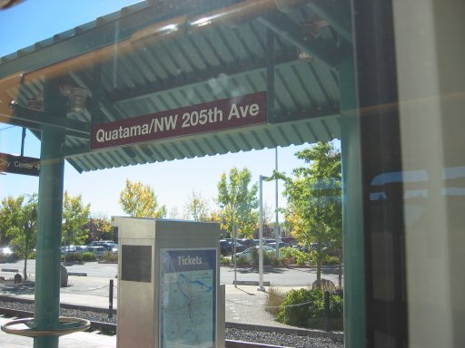 [Quatama/NW 205th Ave MAX Station looking south]