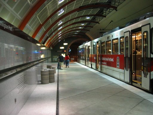 [Washington Park MAX Station looking west]